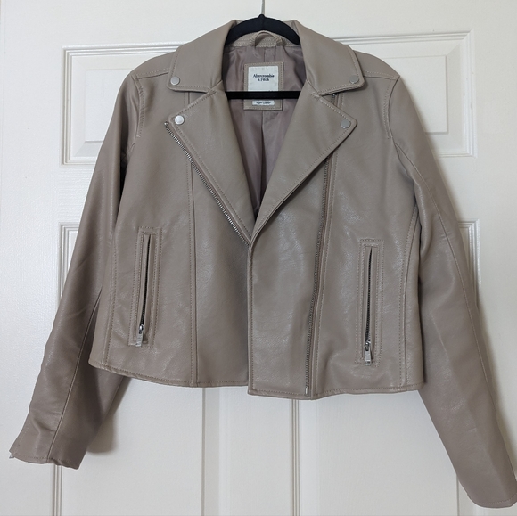 Abercrombie & Fitch Vegan Leather Moto Jacket - Picture 2 of 8